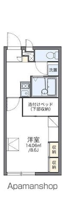 レオパレス上渋垂[1K/23.18m2]の間取図