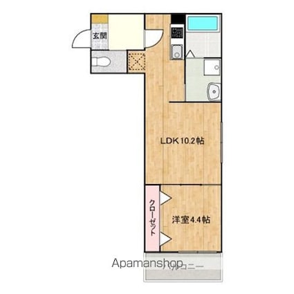 Ｐａｃｉｆｉｃ　ａｔｈｅ[1LDK/36.63m2]の間取図