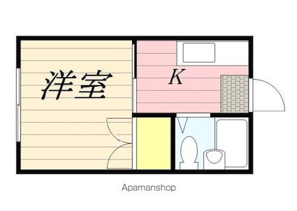 東京都武蔵野市境南町５丁目[1K/17.32m2]の間取図