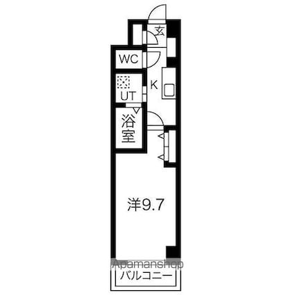ＳＭＩＬＥ　ＣＩＴＹ　Ｍ[1K/29.48m2]の間取図