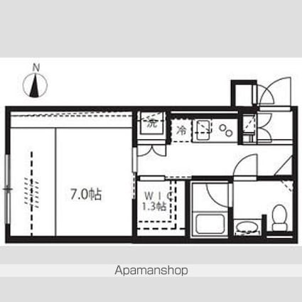 アバンテリム三軒茶屋[1K/25.96m2]の間取図