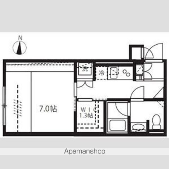 アバンテリム三軒茶屋[1K/25.96m2]の間取図