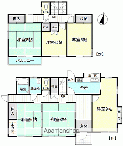 いわき市 2階建 築34年の間取り写真
