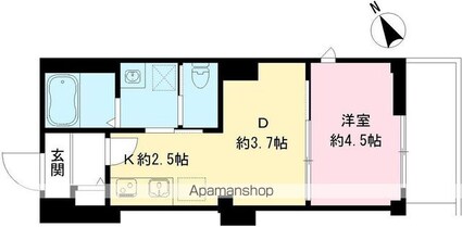 つむぎの杜　西荻みなみ[1DK/27.18m2]の間取図
