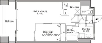 レジディア芝大門Ⅱ[1LDK/41.43m2]の間取図