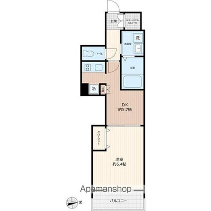 エステムプラザ名古屋駅前プライムタワー[1DK/30.84m2]の間取図