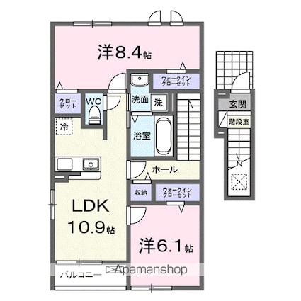 サンリーフ[2LDK/61.14m2]の間取図