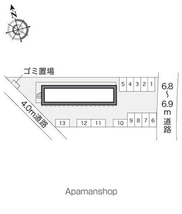 レオパレスカネエーズ柳橋[1K/20.28m2]の配置図