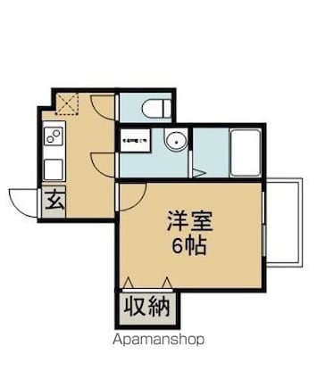 Ａｚｕｌ保春院[1K/23.43m2]の間取図