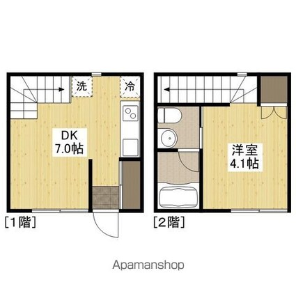 広島県広島市中区吉島東１丁目[1DK/27.14m2]の間取図