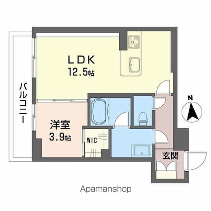 シャーメゾン江平　ＷＥＳＴ[1LDK/41.75m2]の間取図