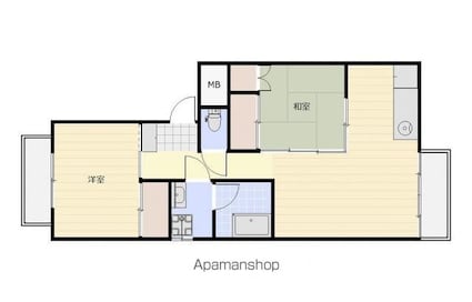香川県高松市木太町[2LDK/59.91m2]の間取図