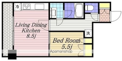 東京都墨田区千歳２丁目[1DK/37.4m2]の間取図
