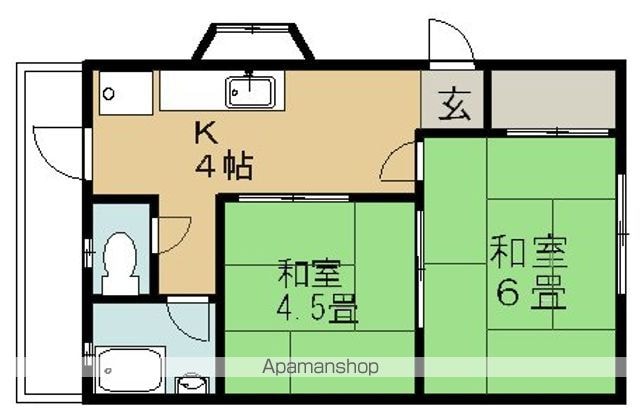 恵美須１－４－２８アパート[2K/32.4m2]の間取図