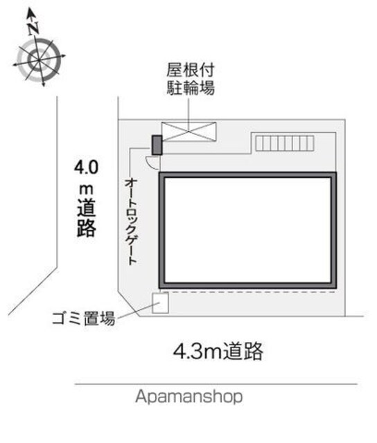 レオパレス南長崎Ⅱ[1K/19.87m2]の配置図