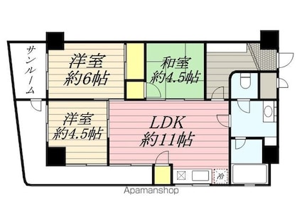 ペガサス北松戸[3LDK/70.12m2]の間取図