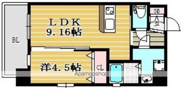 【福岡市東区箱崎のマンションの間取り】