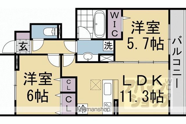 アモーレ岩倉の間取り写真
