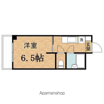 ニューハイム井上[1K/19.5m2]の間取図