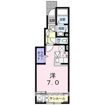 ミカジリⅡ[1R/32.23m2]の間取図