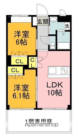 東海道本線 穂積駅 徒歩23分 3階建 築22年の間取り写真
