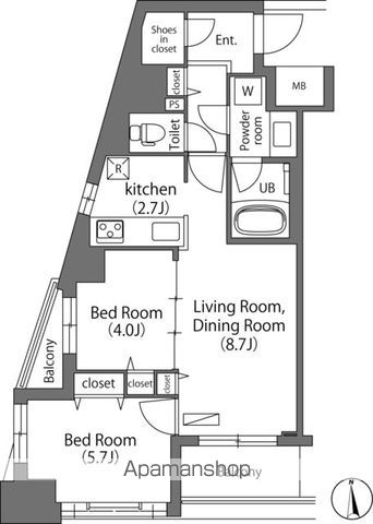 【練馬区豊玉北のマンションの間取り】