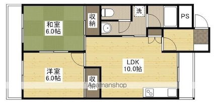 金谷コーポ[2LDK/48.95m2]の間取図