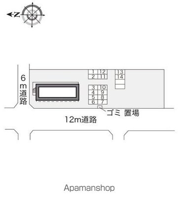 レオパレス３９Ｎ[1K/23.18m2]の配置図