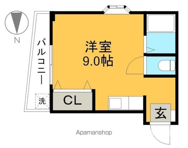 アバンギャルド[1R/20.15m2]の間取図