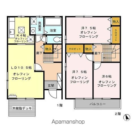 ミレニアム山口 DEの間取り写真
