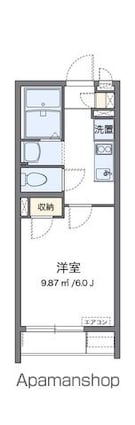 東京都三鷹市下連雀４丁目[1K/20.53m2]の間取図