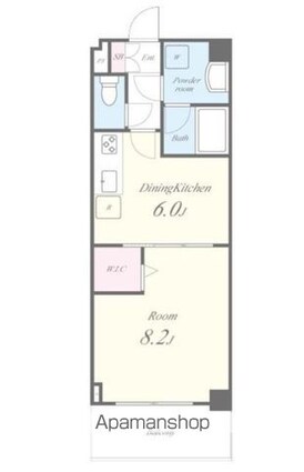 サニーデ　Ｋ[1DK/34.56m2]の間取図
