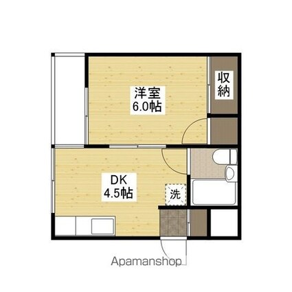 ｂ－ｒｅｓｉｄｅｎｃｅ　南観音[1DK/23m2]の間取図
