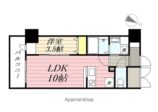 福岡市中央区薬院のマンションの間取り