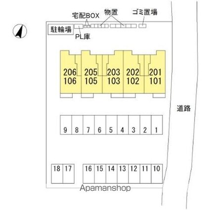 エ・リジエール　クラ[1LDK/46.68m2]の配置図