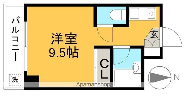 ロイヤル・レジデンス秦[1R/23.76m2]の間取図