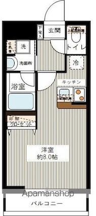 ハーモニーレジデンス大森山王００２[1R/26.18m2]の間取図