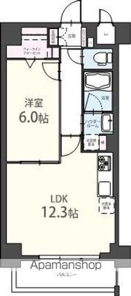 アンファンテーヌ[1LDK/44.83m2]の間取図