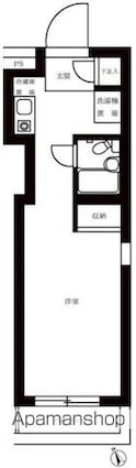 スカイコート喜多見[1R/18.04m2]の間取図