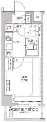 メゾン両国[1K/21m2]の間取図