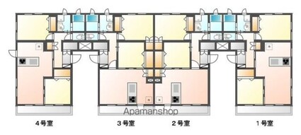 パラティ川内・Ｎ[2LDK/54.03m2]の配置図