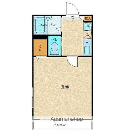 東京都杉並区阿佐谷南２丁目[1K/19.63m2]の間取図