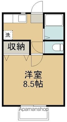 カームシュッセン[1K/24m2]の間取図