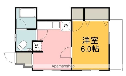 服部ビル[1DK/22.92m2]の間取図