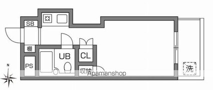 ハイムピア１２[1R/16.05m2]の間取図
