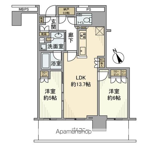 プラウドタワー小岩フロントの間取り写真