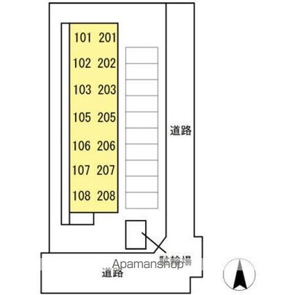 セジュール桜馬場[1K/26.71m2]の配置図