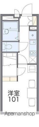 レオパレスたい[1K/19.87m2]の間取図