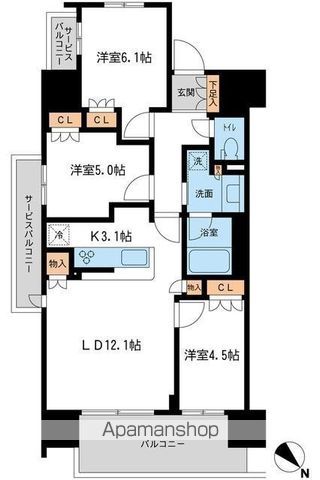 同じ建物の物件間取り写真 - ID:214056352756