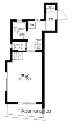 東京都中野区上高田１丁目[1K/24.1m2]の間取図